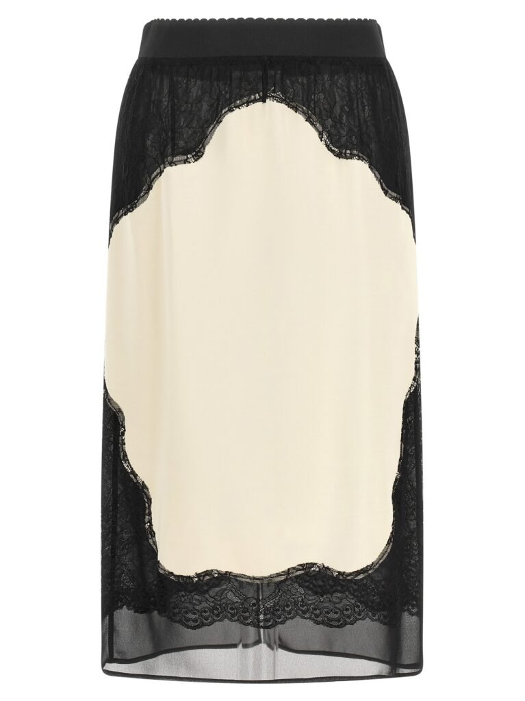 Lace insert skirt