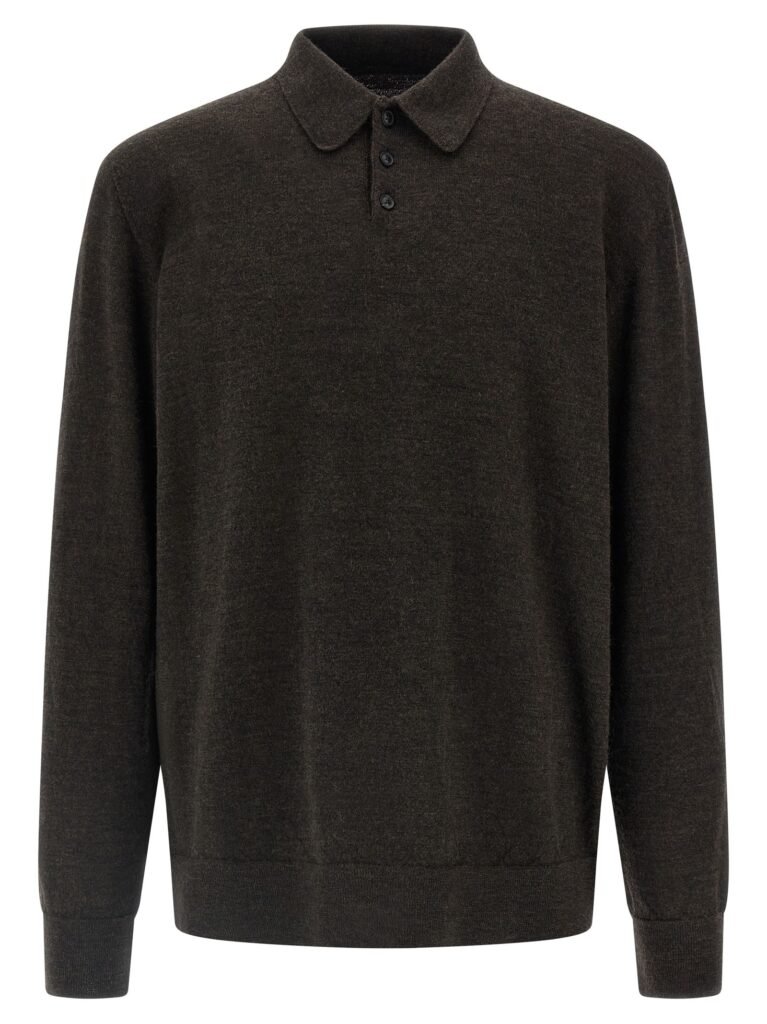 Suede patch polo shirt