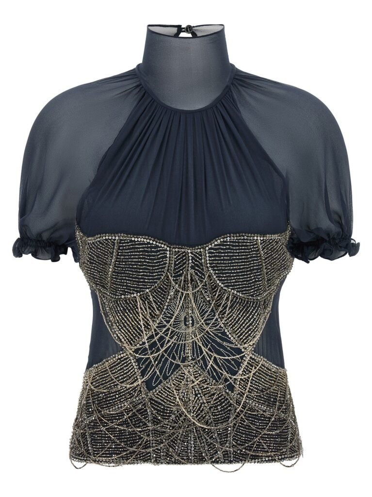 Jewel embroidery top