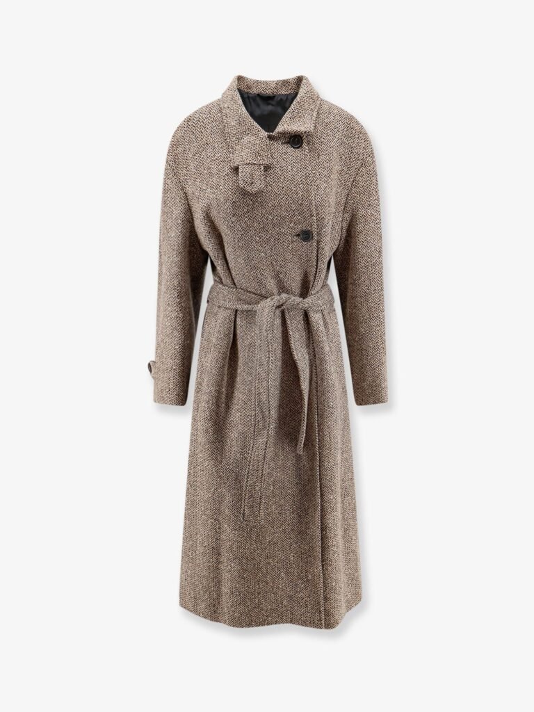 Herringbone coat with Monili detail