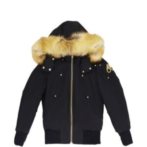 Moose Knuckles Saint Flavie Bomber Jacket "Black / Gold"