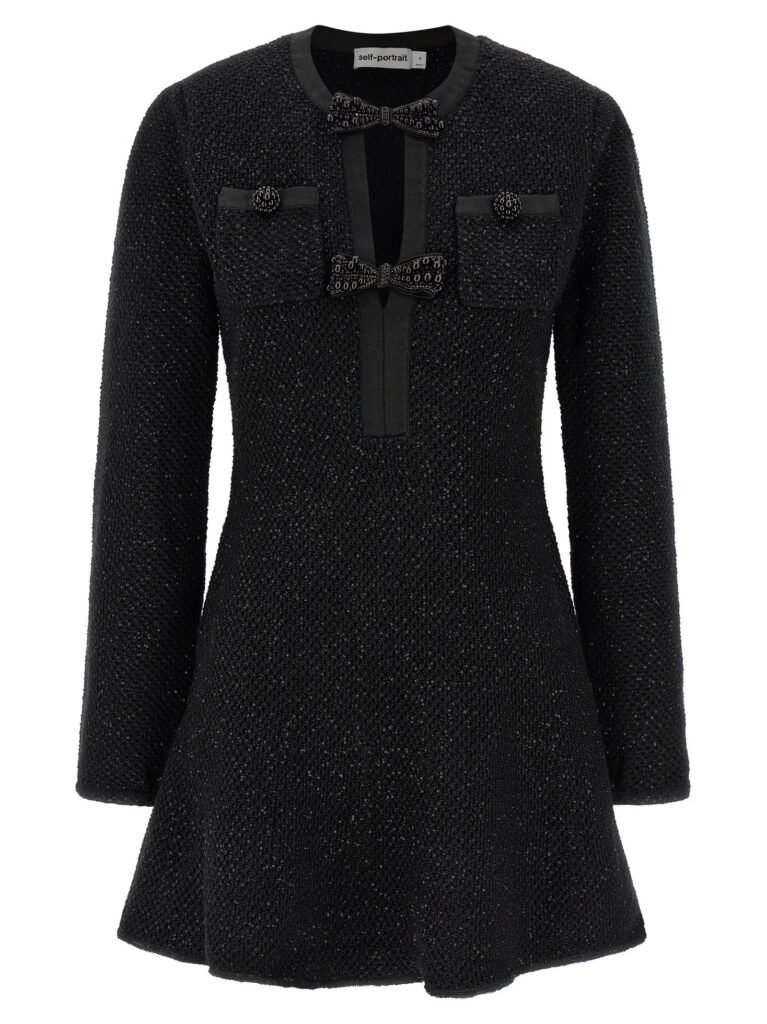 Black Sequin Knit Mini' dress