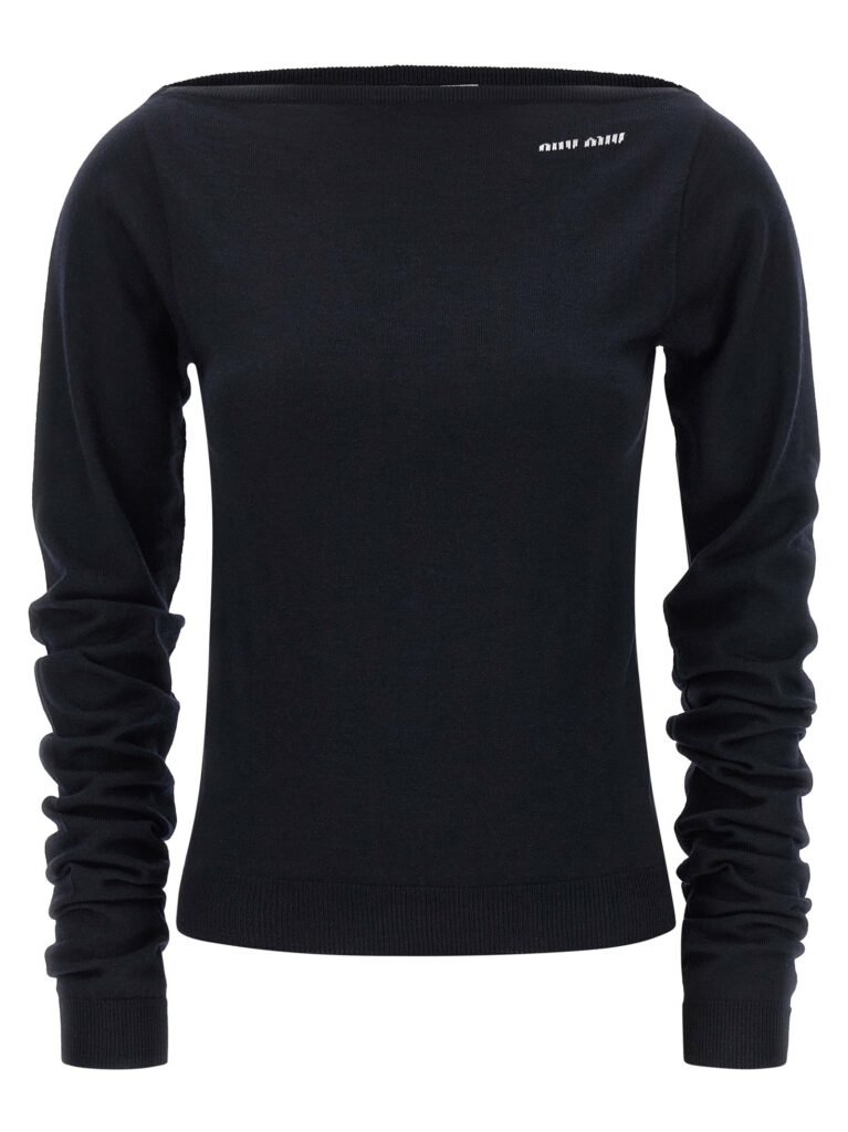 Boat neckline sweater