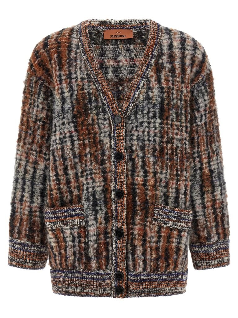 Bouclé wool cardigan