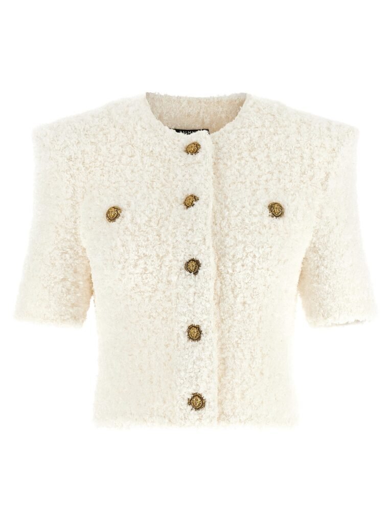 Cardigan tweed plumetis