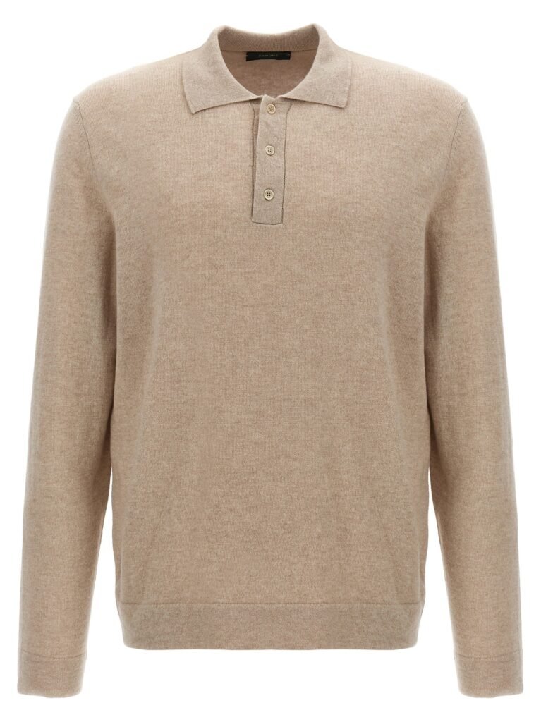 Cashmere wool polo shirt