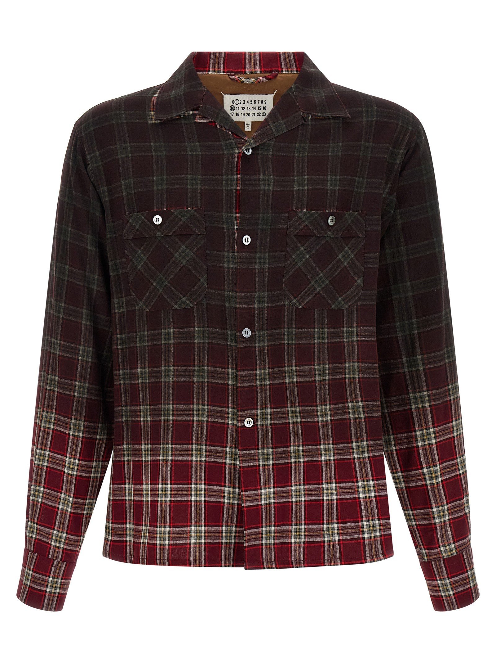 Check shirt with gradient effect