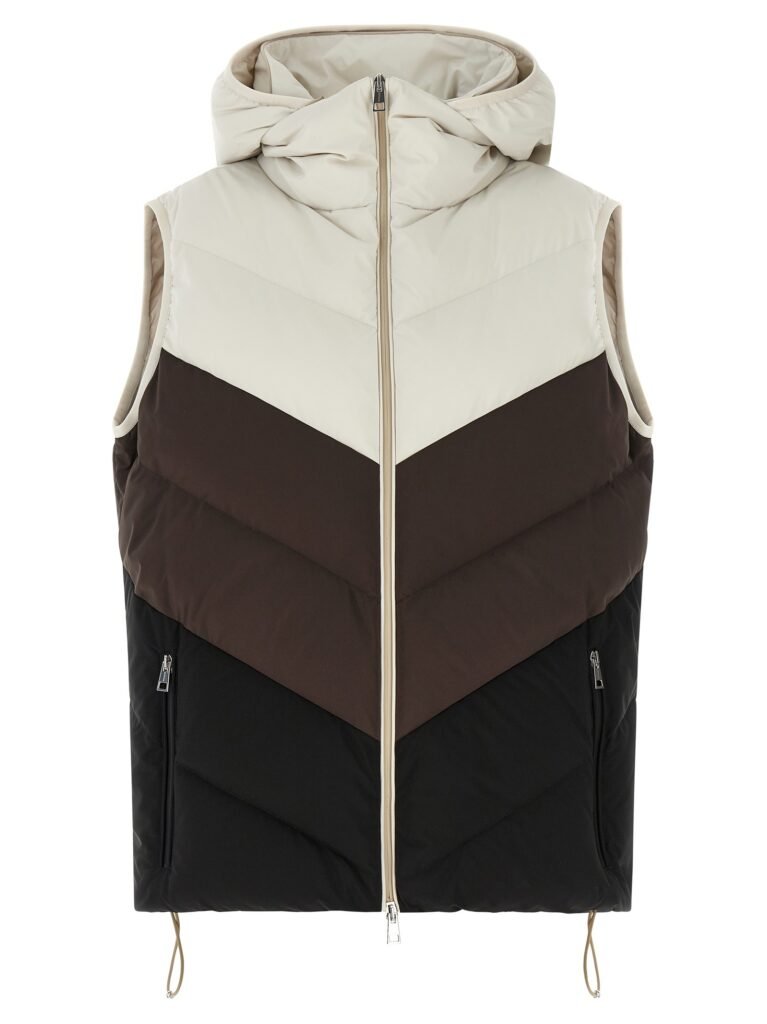 Chevron stitching padded vest