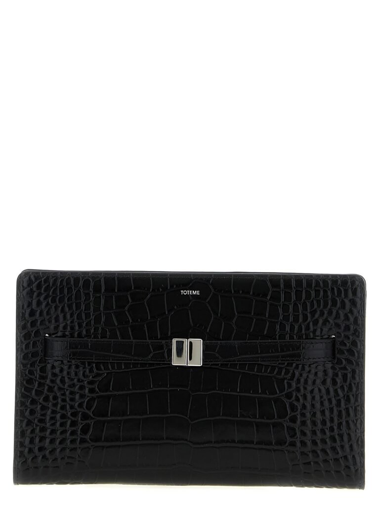 Crocodile-print leather Crossbody bag