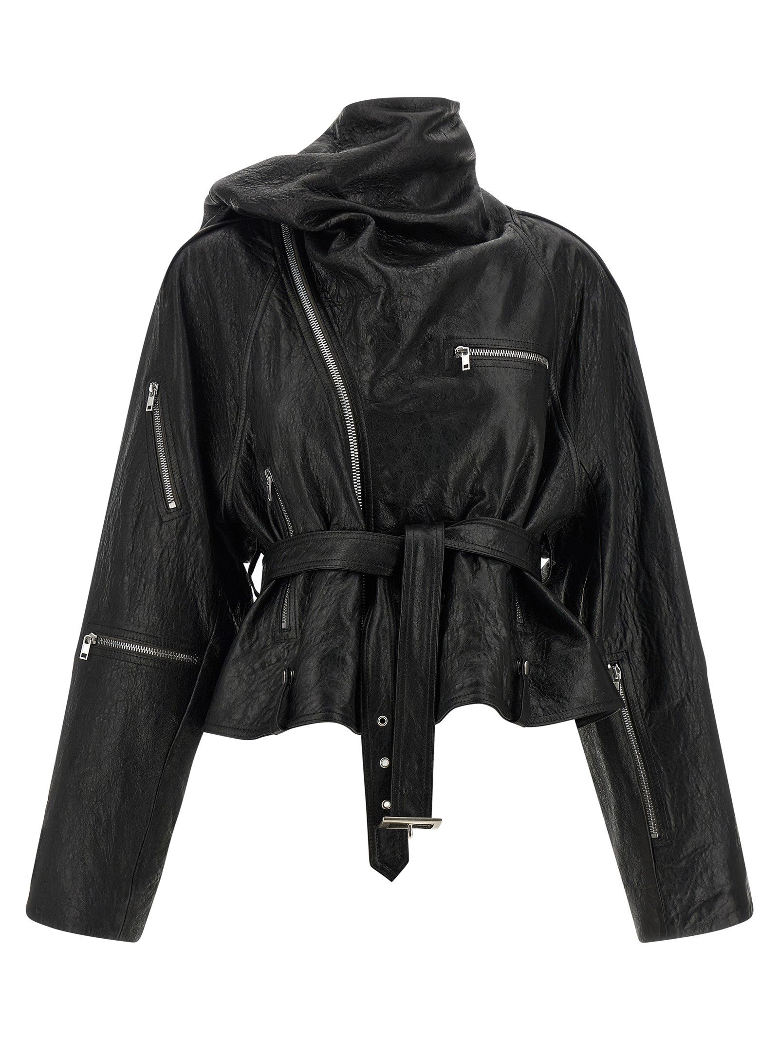 'Cropped Scarf Flight' jacket - Image 2