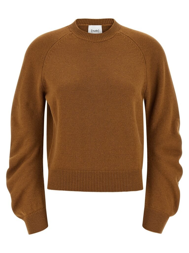 Curved sleeve sweater