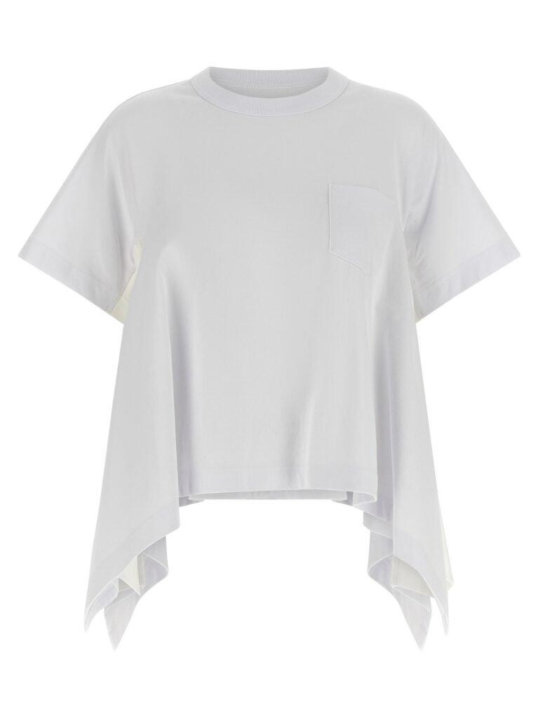 Denim insert t-shirt