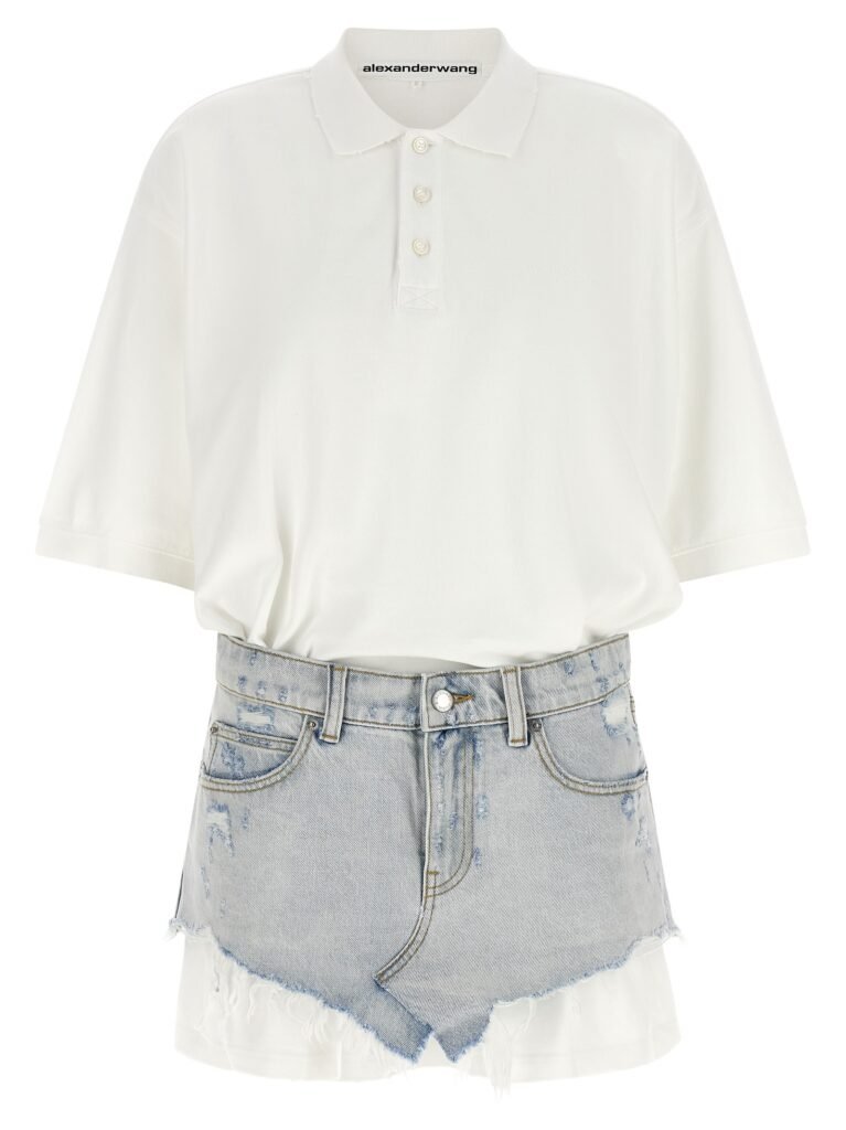Denim skirt polo dress