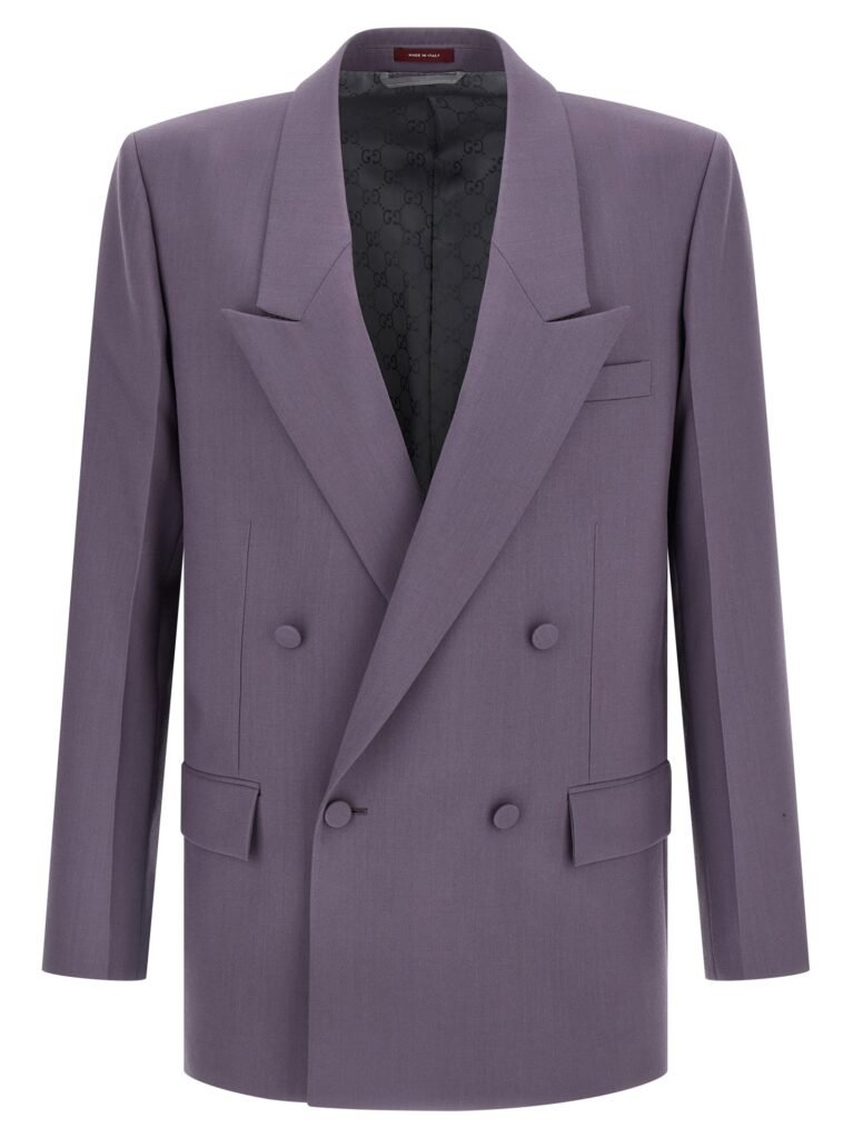 Double-breasted wool blazer
