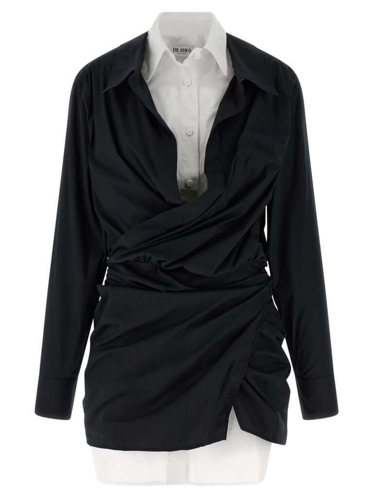 Double layer shirt dress