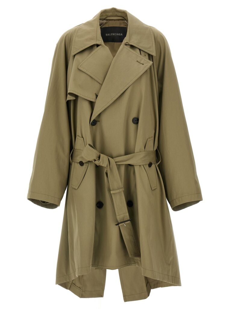 Draped Neck' trench coat