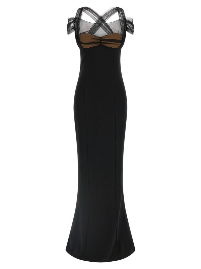 Draped Padded Cup Maxi' dress