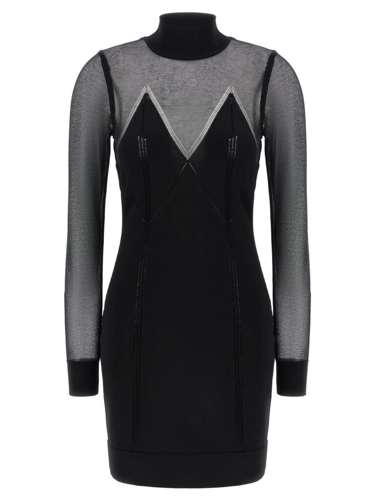 Dress with transparencies