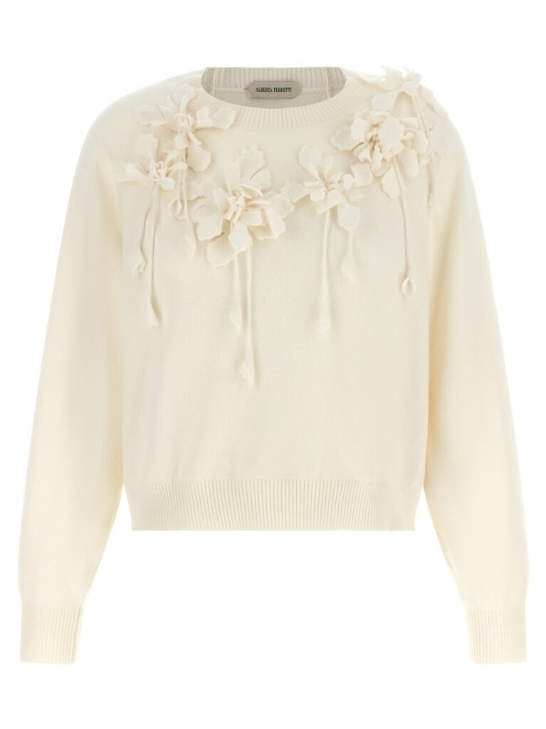 Embroidered flower sweater