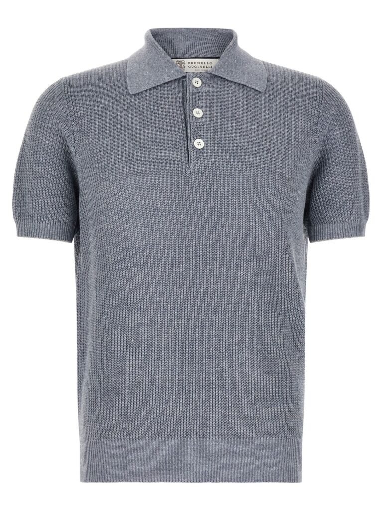 English half-ribbed polo shirt