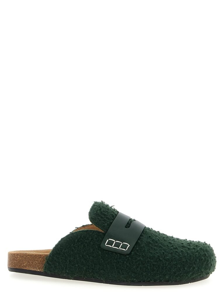Felt Loafer' mules