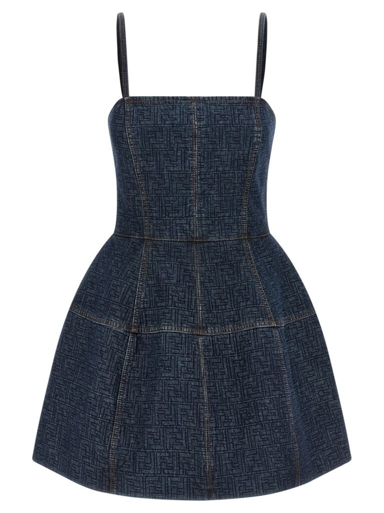 FF' denim dress