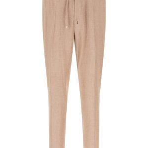 Flamed linen joggers