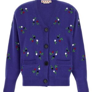 Floral embroidery cardigan