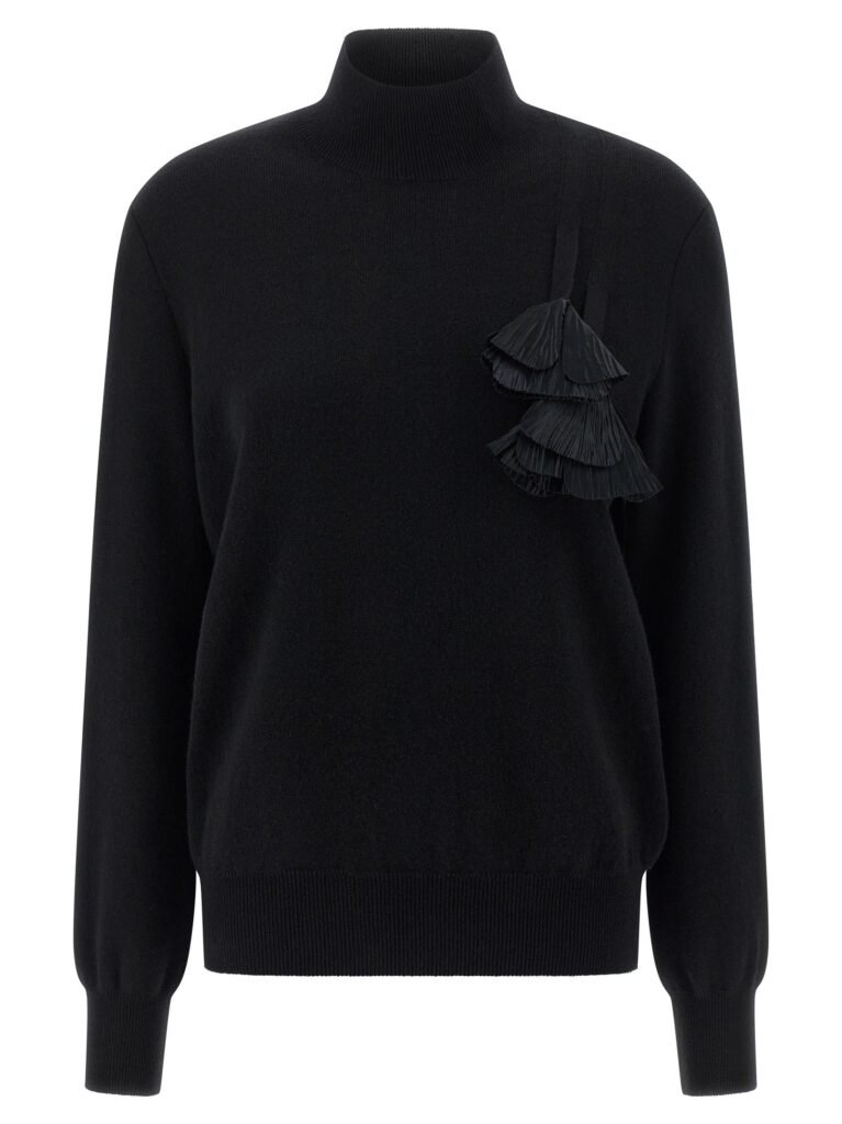 Floral insert sweater