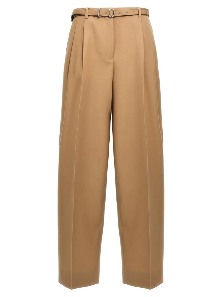 Gabardine belt pants