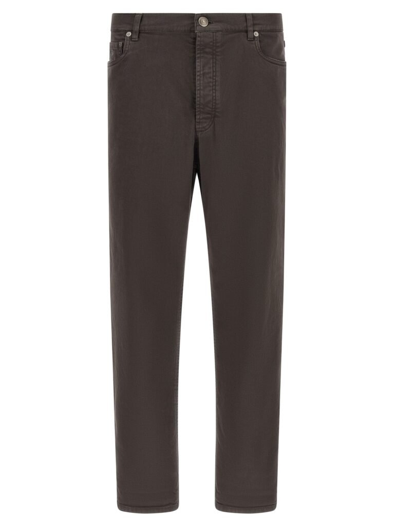 Garment-dyed denim jeans
