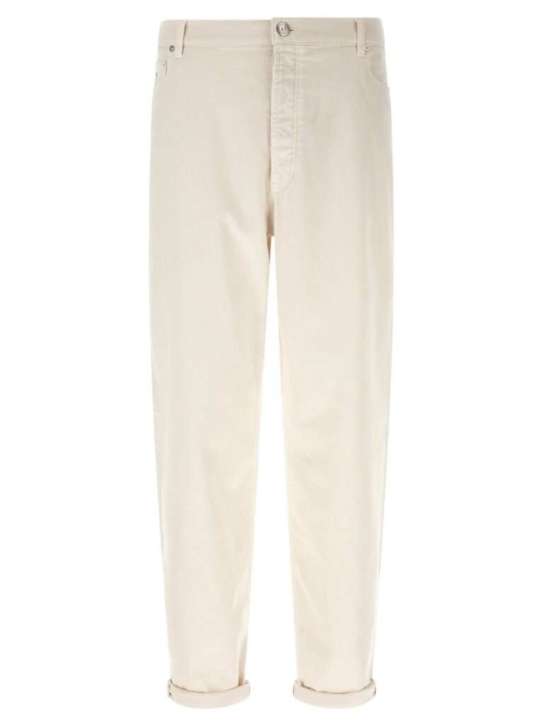 Garment-dyed denim jeans