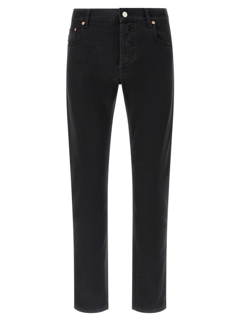 GG jacquard denim jeans