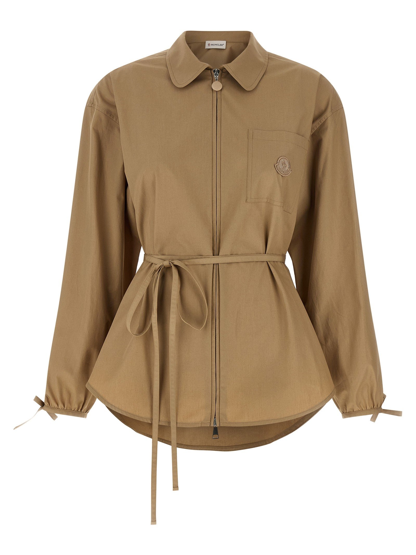 Grosgrain logo patch overshirt