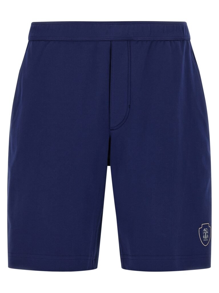 Interlock cotton bermuda shorts