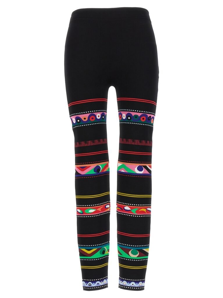Jacquard patterned leggings