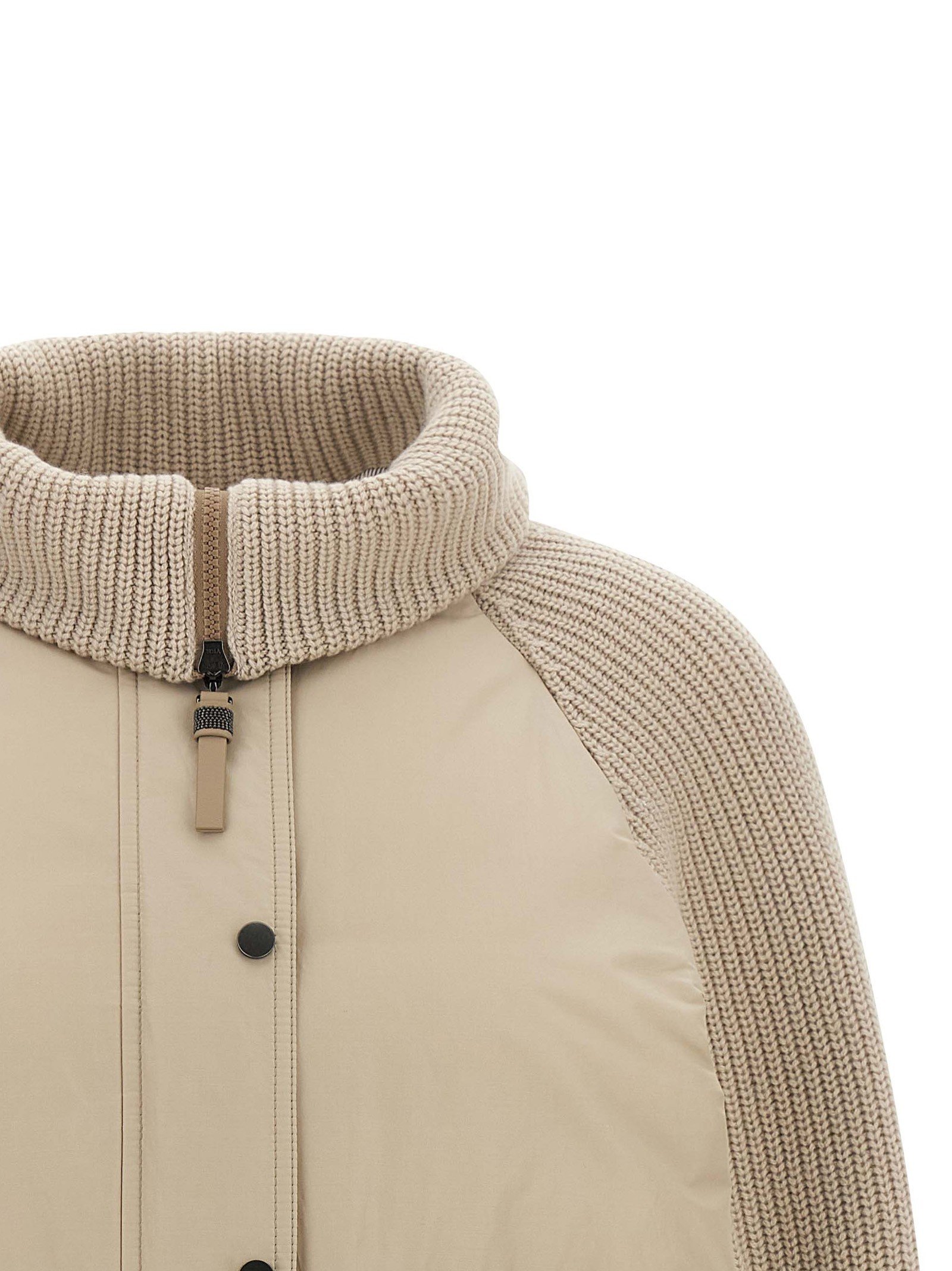 Knit insert down jacket - Image 3