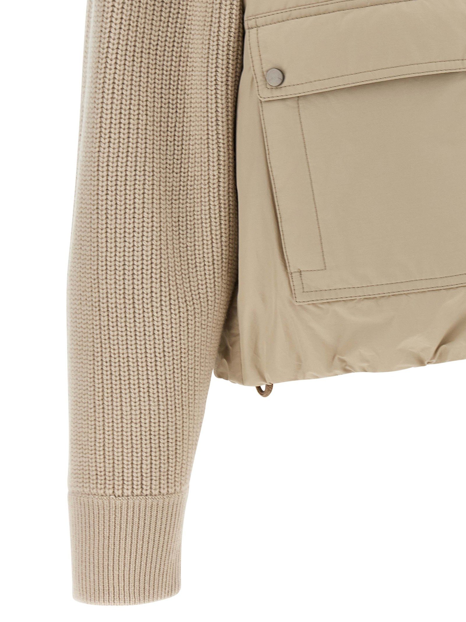 Knit insert down jacket - Image 4