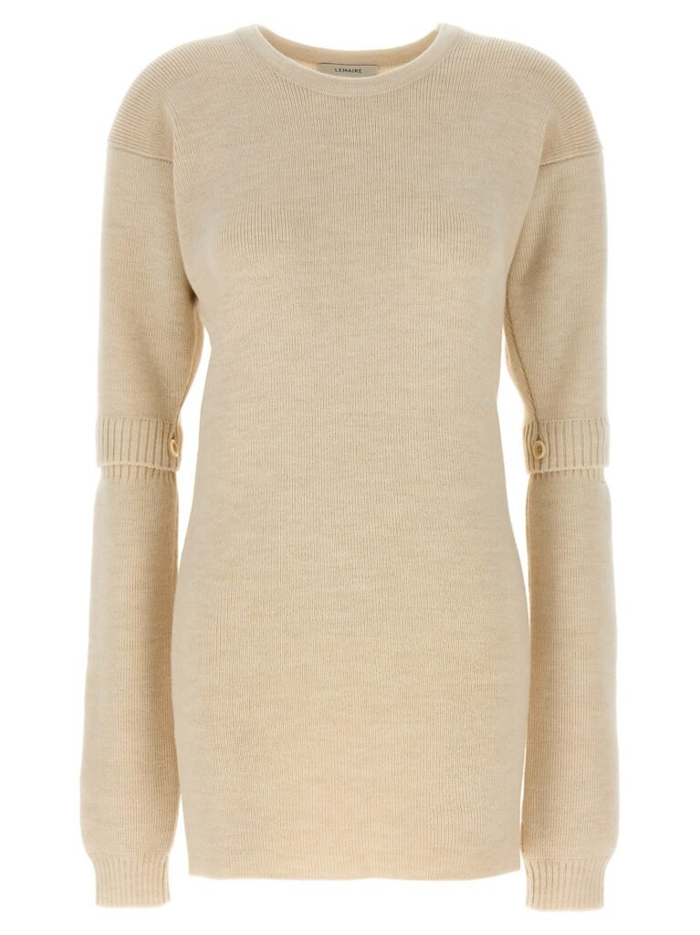 Knitted dress with removable sleeves