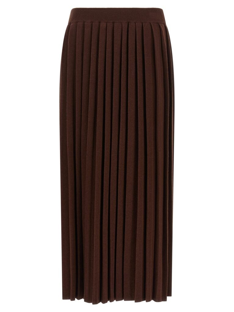 Knitted pleated skirt