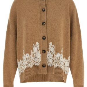 Lace insert cardigan