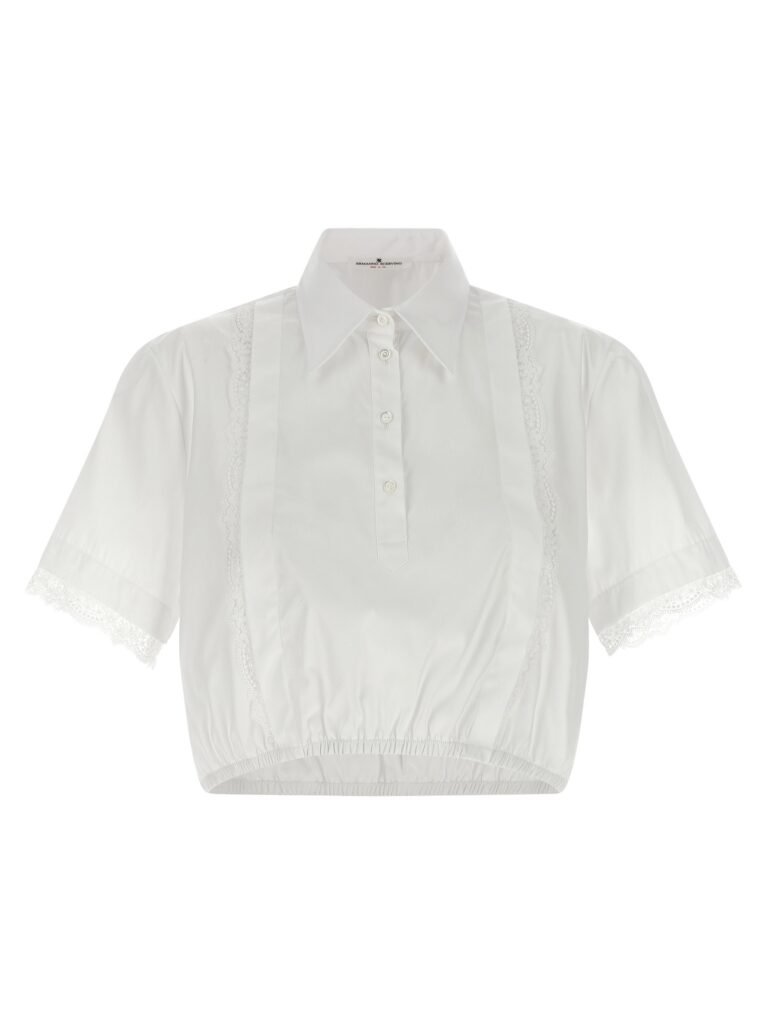 Lace insert shirt