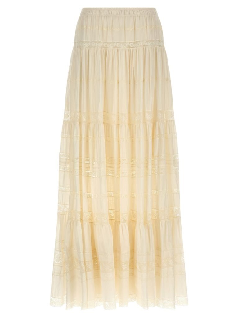 Lace insert skirt