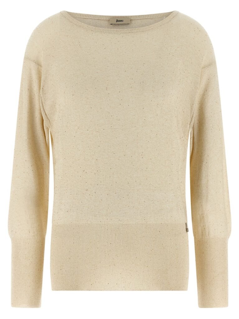 Lamé and sequin yarn sweater
