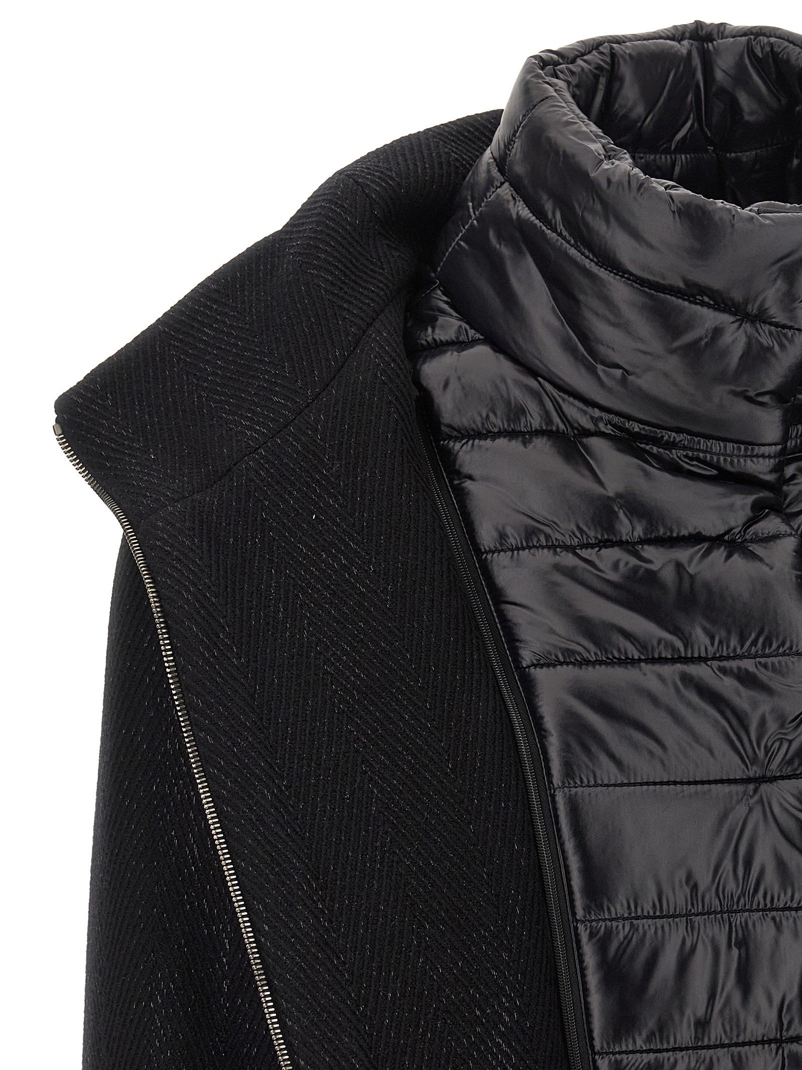 Lamé thread and wool coat - Image 4