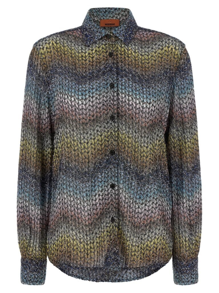 Lamé viscose shirt