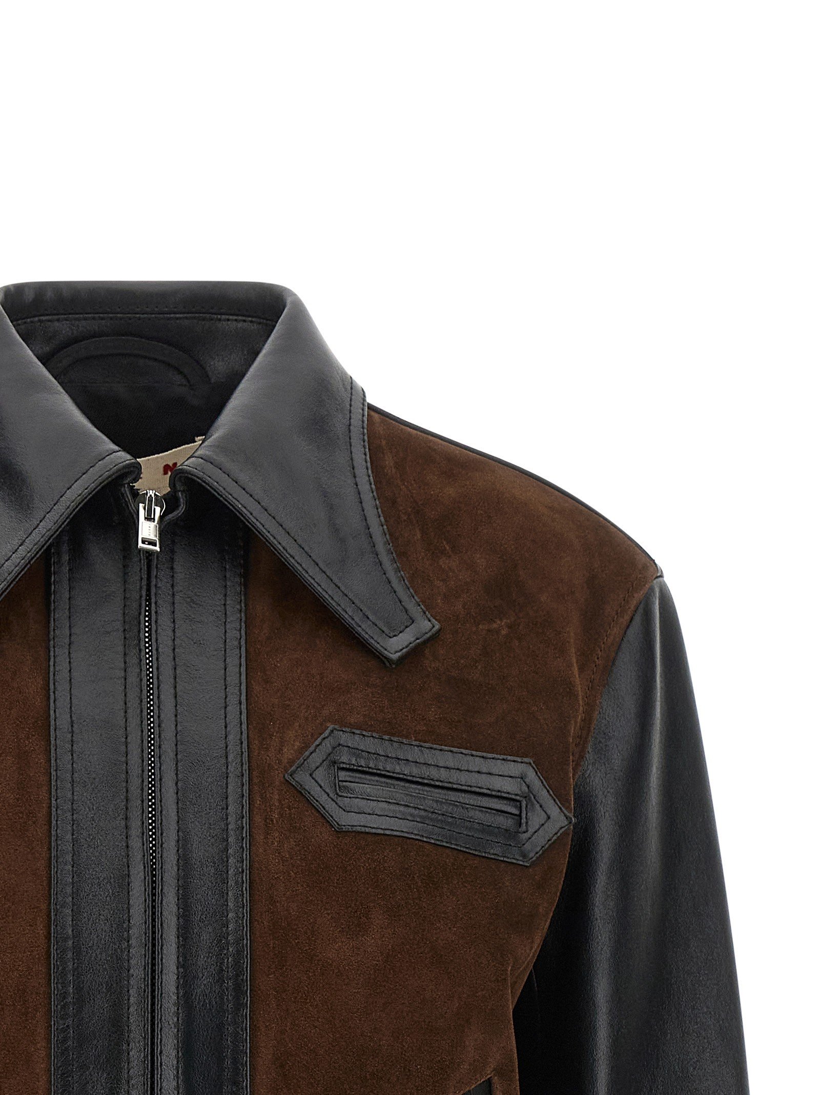Leather and suede jacket - Image 3