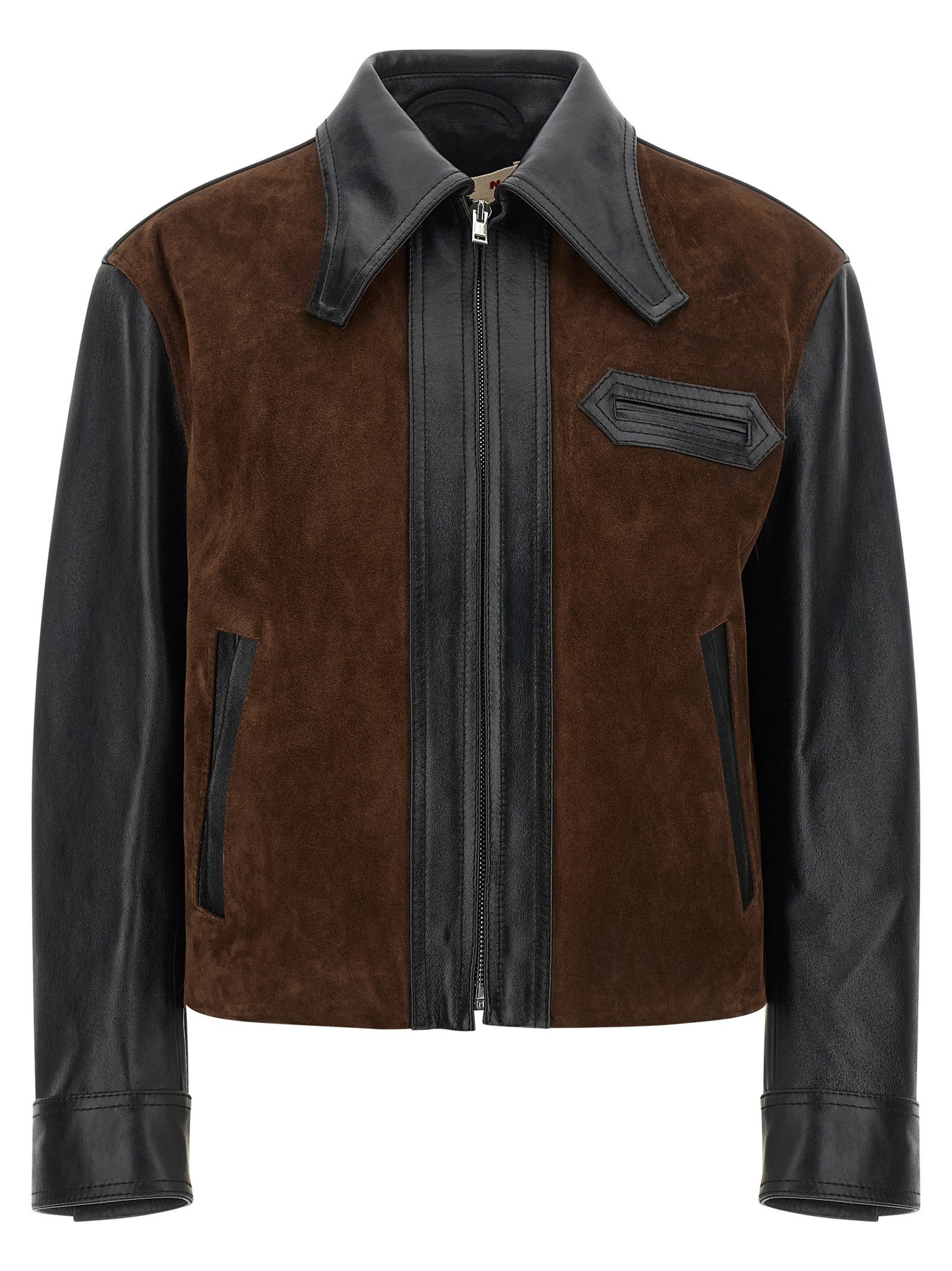 Leather and suede jacket