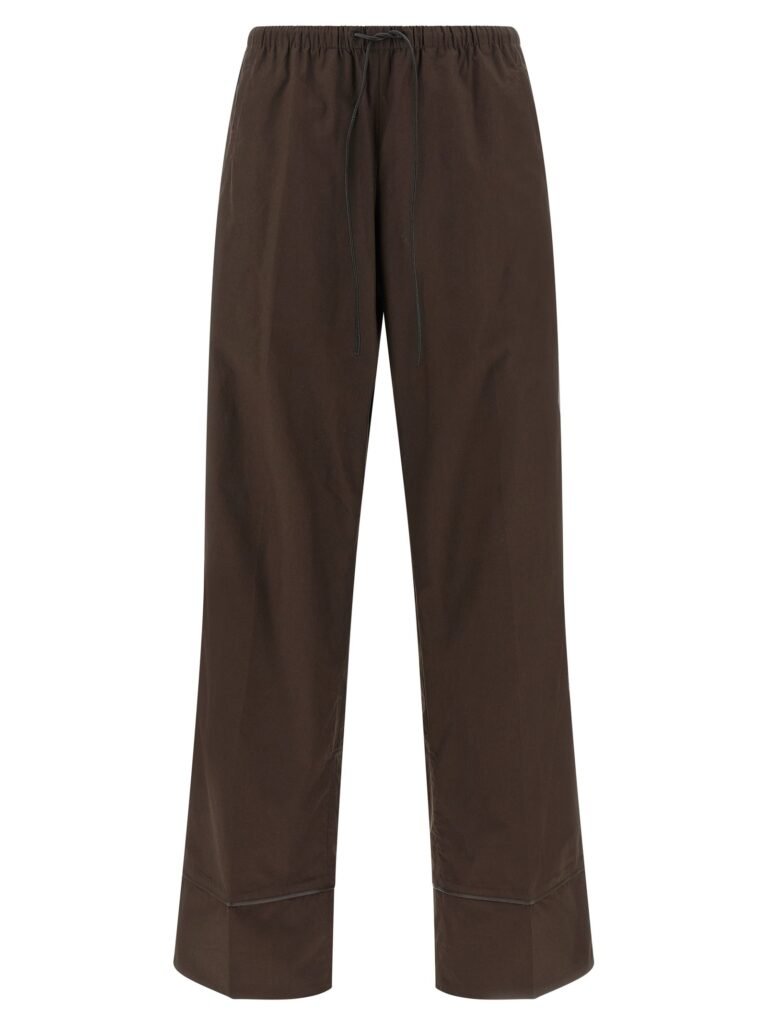 Leather insert pants