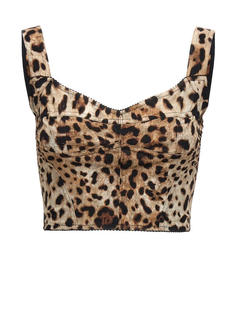 Leopardo' bustier top